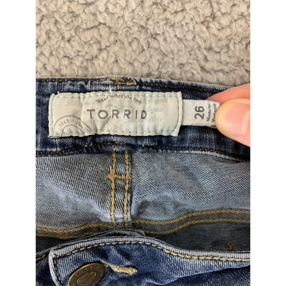 Torrid Women's Denim Blue Skinny Jeans Size 26 5-Pocket Design - Picture 3 of 10